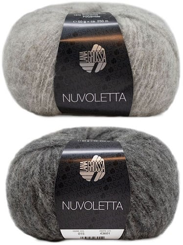 Nuvoletta Raglanmantel Breipakket 2 Light/Dark Grey 48/50