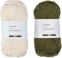 Yarn and Colors Striped Jumper Reversed Breipakket 4 S Khaki-2
