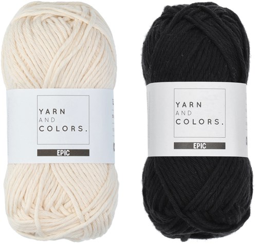 Yarn and Colors Striped Jumper Breipakket 5 XL Black-3
