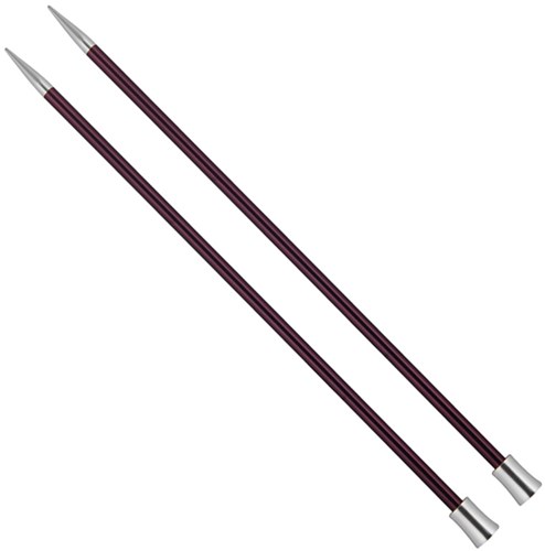 Knitpro Zing Breinaalden 40cm 6mm | Paars Fluweel