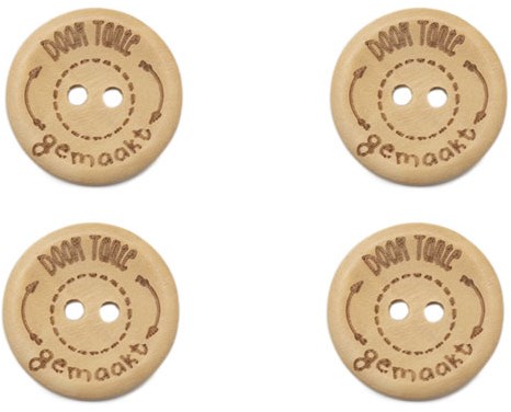 Durable Houten Knopen Door Tante Gemaakt 20mm 4 stuks