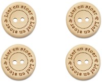 Durable Houten Knopen Lief En Stoer 20mm 4 stuks