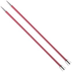 Knitpro Zing Breinaalden 40cm 6.5mm | Mosroze