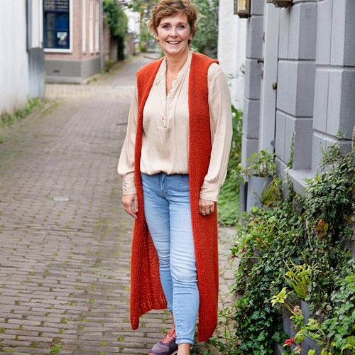 Lang Vest Zonder Mouw Breipakket Elegant