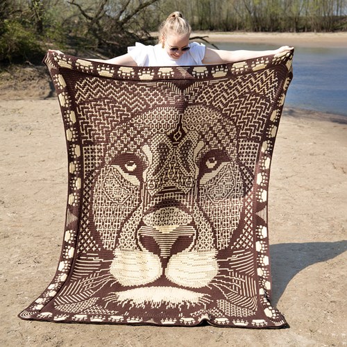 Zen Tangle Lion - AdO Crochet Garen- en Haakpakket Interlocking Special DK