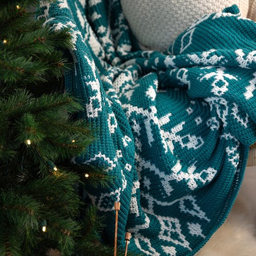 Arctic Bloom Deken Light Blue Garenpakket - Exclusief Patroon-3