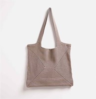 Organic Cotton Aran Tas Groot Haakpakket 01 Taupe