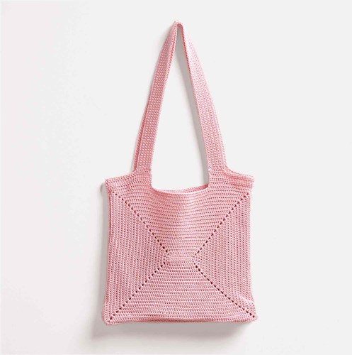Organic Cotton Aran Tas Groot Haakpakket 02 Pink