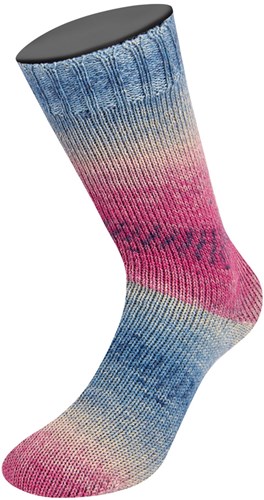 Lana Grossa Meilenweit 100 Alpaca Print 2202 Pink/Altrosa/Blauviolett/Graubeige/Mint/Hell-jeans/Taubenblau-3