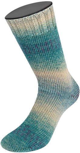 Lana Grossa Meilenweit 100 Alpaca Print 2203 Hellpetrol/Petrolgrün/Rotviolett/Graubeige/Helltürkisgrün/Türkis/Beere-3
