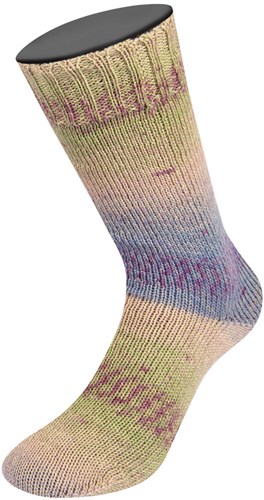 Lana Grossa Meilenweit 100 Alpaca Print 2204 Kiwi/Beere/Sandbeige/Grau-/Taubenblau/Rotviolett-3