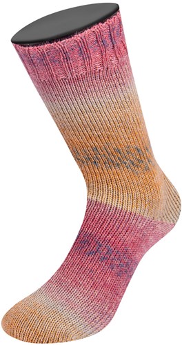 Lana Grossa Meilenweit 100 Alpaca Print 2208 Blassgelb/Orange/Blaugrau/Perlbeige/Rosa/Erdbeerrot/Blauviolett-3