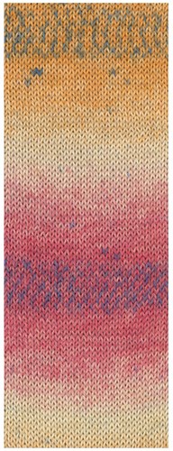 Lana Grossa Meilenweit 100 Alpaca Print 2208 Blassgelb/Orange/Blaugrau/Perlbeige/Rosa/Erdbeerrot/Blauviolett-2