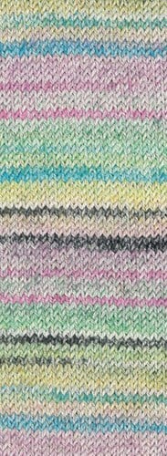 Lana Grossa Meilenweit 100 Cotone Vegano Mango 4451 Lila/groen/antraciet/citroen/turquoise/roze/roze-3