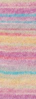 Lana Grossa Meilenweit 100 Cotone Vegano Mango 4455 Turkoois/lichtgrijs/geel/lichtbeige/fuchsia/rood/lichtrood-3