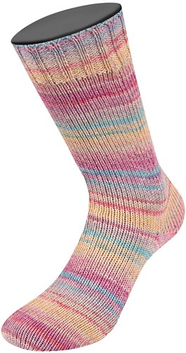 Lana Grossa Meilenweit 100 Cotone Vegano Mango 4455 Turkoois/lichtgrijs/geel/lichtbeige/fuchsia/rood/lichtrood-2