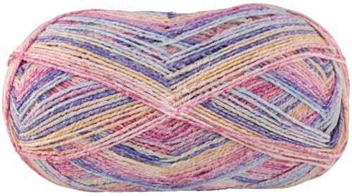 Lana Grossa Meilenweit 100 Cotone Vegano Mango 4457 Lichtrood/naturel/fuchsia/geel/lichtgroen/lichtblauw/blauw