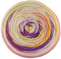 Lana Grossa Meilenweit 100 Dusk 6212 Blauw/rood paars/Crème/lime/geel/lila/roze