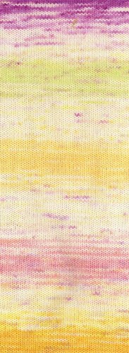 Lana Grossa Meilenweit 100 Dusk 6212 Blauw/rood paars/Crème/lime/geel/lila/roze-3