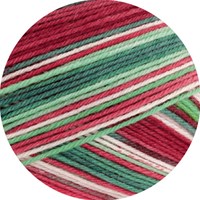Lana Grossa Meilenweit 100 Merino Christmas 6792 Lichtrood/rood/donker/medium/lichtgroen/wit-2