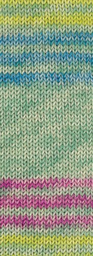 Lana Grossa Meilenweit 100 Merino Extrafine Luna 4112 Mint/kleingroen/lime/blauw-3