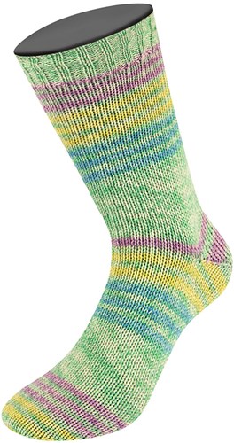 Lana Grossa Meilenweit 100 Merino Extrafine Luna 4112 Mint/kleingroen/lime/blauw-2