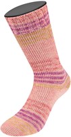 Lana Grossa Meilenweit 100 Merino Extrafine Luna 4117 Roze/mosterdgeel/fuchsia/erica-2