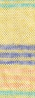 Lana Grossa Meilenweit 100 Merino Extrafine Luna 4118 Citrusgeel/aqua/abrikoos/blauwpaars-3