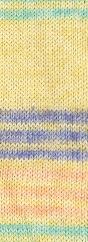 Lana Grossa Meilenweit 100 Merino Extrafine Luna 4118 Citrusgeel/aqua/abrikoos/blauwpaars-3