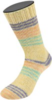 Lana Grossa Meilenweit 100 Merino Extrafine Luna 4118 Citrusgeel/aqua/abrikoos/blauwpaars-2