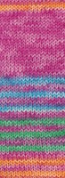 Lana Grossa Meilenweit 100 Merino Extrafine Luna 4119 Fuchsia/Turquoise/Jade/Oranje-3