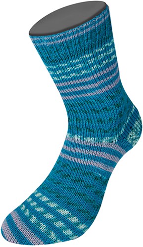 Lana Grossa Meilenweit 100 Nessel Everest 5137 Turquoise / orange / white / blue / dark purple-2