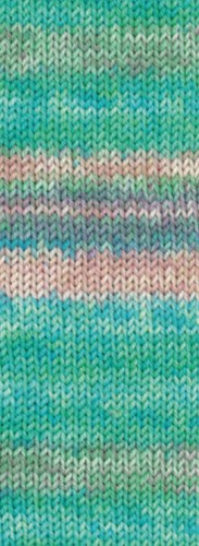 Lana Grossa Meilenweit 100 Seta Piano 3612 Mosgroen/jade/witgroen/fuchsia-3