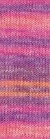 Lana Grossa Meilenweit 100 Seta Piano 3613 Oranje/blauwviolet/roze/aardbei/zalmroze-3