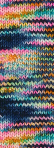 Lana Grossa Meilenweit 100 Spray 5104 Middernachtblauw/Roze/Geel/Lichtblauw/Turquoise/Oranje-3