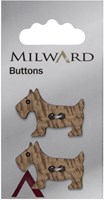 Milward Knoop Hout Hondje 30mm (2 stuk)