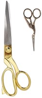 Milward Set Stoffenschaar (25,5cm) & Borduurschaar (11,5cm) Gold