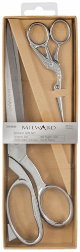 Milward Set Stoffenschaar (25,5cm) & Borduurschaar (11,5cm) Silver-2