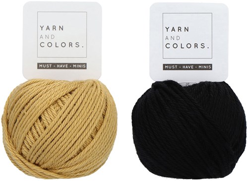 Yarn and Colors Mini Malistic WOW! Muurhanger Pakket 089 Gold / Black-2