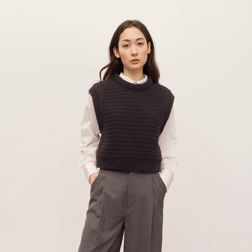 Essentials Super Aran Spencer Haakpakket 014 Grey M