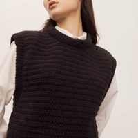 Essentials Super Aran Spencer Haakpakket 014 Grey S-2