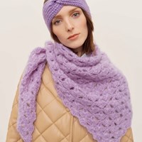 Fashion Mohair Merino Chunky Puntsjaal Haakpakket 012 Ecru