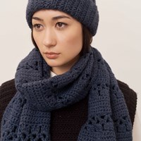 Essentials Super Aran Sjaal Haakpakket 012 Navy Blue-2