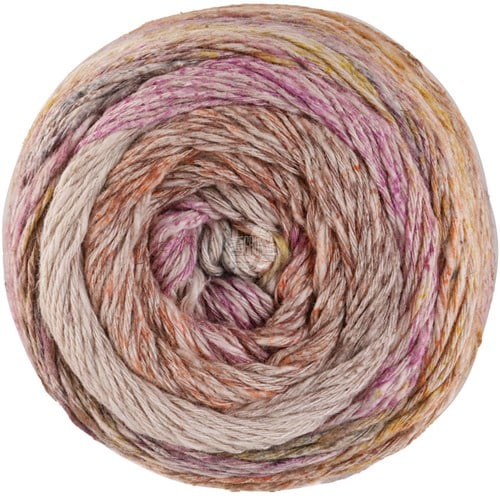 Lana Grossa Mosaico 012 Fuchsia/natuur/taupe/camel/bes/grijsbruin/grijs/mosterd/zalm