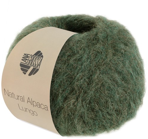 Lana Grossa Natural Alpaca Lungo 008 Donkergroen