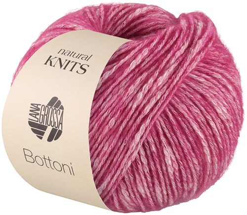 Lana Grossa Bottoni 004 Roze/Gebroken Wit