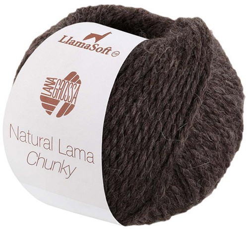 Lana Grossa Natural Lama Chunky 015 Zwart Bruin