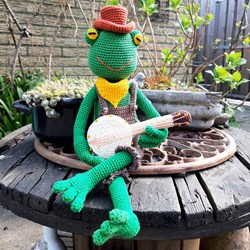 Nelson de Kikker en zijn Banjo - CB's Creations Garen- en Haakpakket