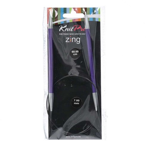 KnitPro Zing Rondbreinaalden 60cm 7,00mm