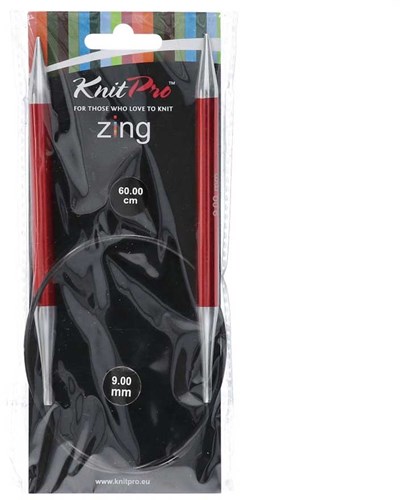 KnitPro Zing Rondbreinaalden 60cm 9,00mm